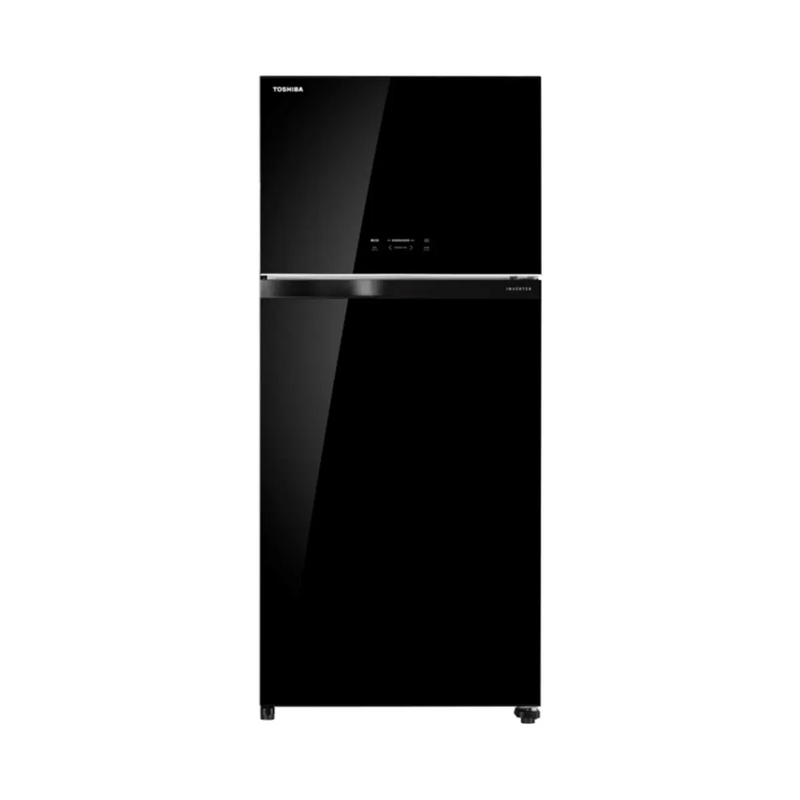 TOSHIBA  GR-RT835WE-PGX(XK)  Top Mount Freezer Fridge, 597L- Black Glass