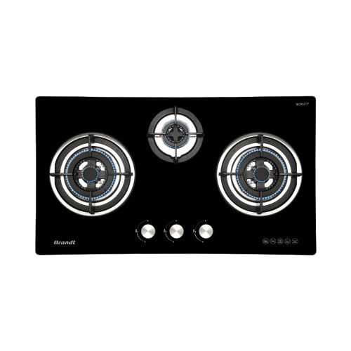 BRANDT TG2283BBP (PUB)(BATTERY IGNITION) 3 BURNER GAS HOB (80CM)(BLACK)