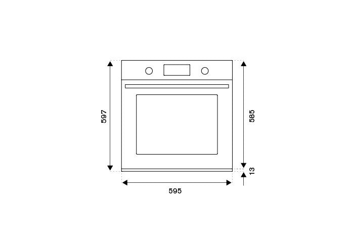 BERTAZZONI F6011MODELZ MODERN SERIES 60CM BUILT IN SINGLE OVEN WITH LCD DISPLAY AND 11 FUNCTIONS