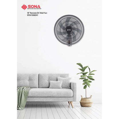 SONA SFW 9586DC Remote DC Wall Fan 18”