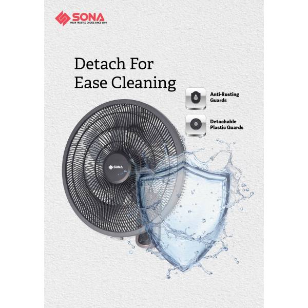 SONA SFW 9586DC Remote DC Wall Fan 18”