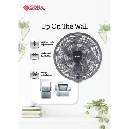 SONA SFW 9586DC Remote DC Wall Fan 18”