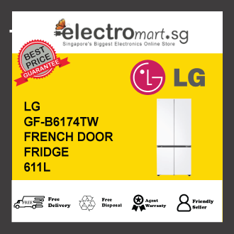 LG GF-B6174TW FRENCH DOOR FRIDGE, 611L