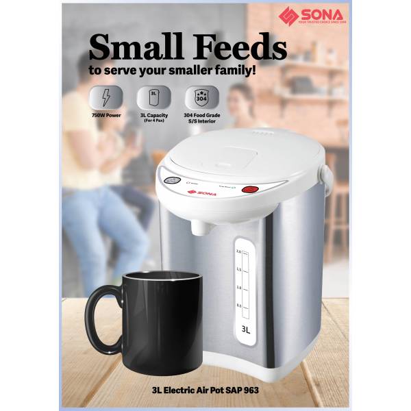 SONA SAP 963 Electric Air Pot 3L