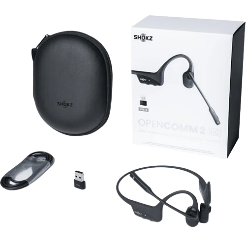 SHOKZ C110-AN-BK Conduction Wireless Open Ear Headset with SHOKZ C110-AN-BK Conduction Wireless Open Ear Headset with USB-A Dongle  -A Dongle