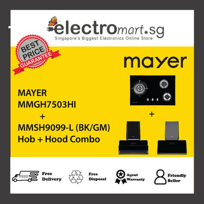 Mayer MMGH7503HI + MMSH9099-L (BK/GM) + Hood Combo