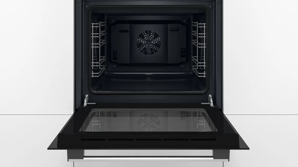 BOSCH HHF113BR0B Stainless Steel Single Electric Oven with A Energy Efficiency, 66 Litre Capacity