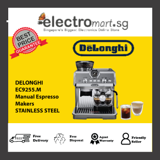 De'Longhi EC9255.M Espresso Machine with Cold Brew, Manual Milk Frother, Barista Kit for Latte, Cappuccino, Built-in Grinder