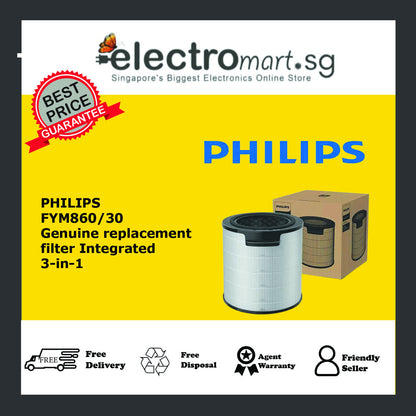 PHILIPS Genuine replacement filter Integrated 3-in-1 FYM860/30