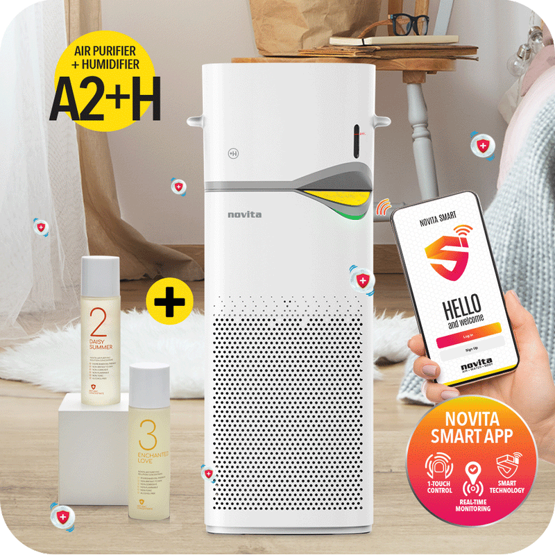 NOVITA A2+H Air Purifier + Humidifier