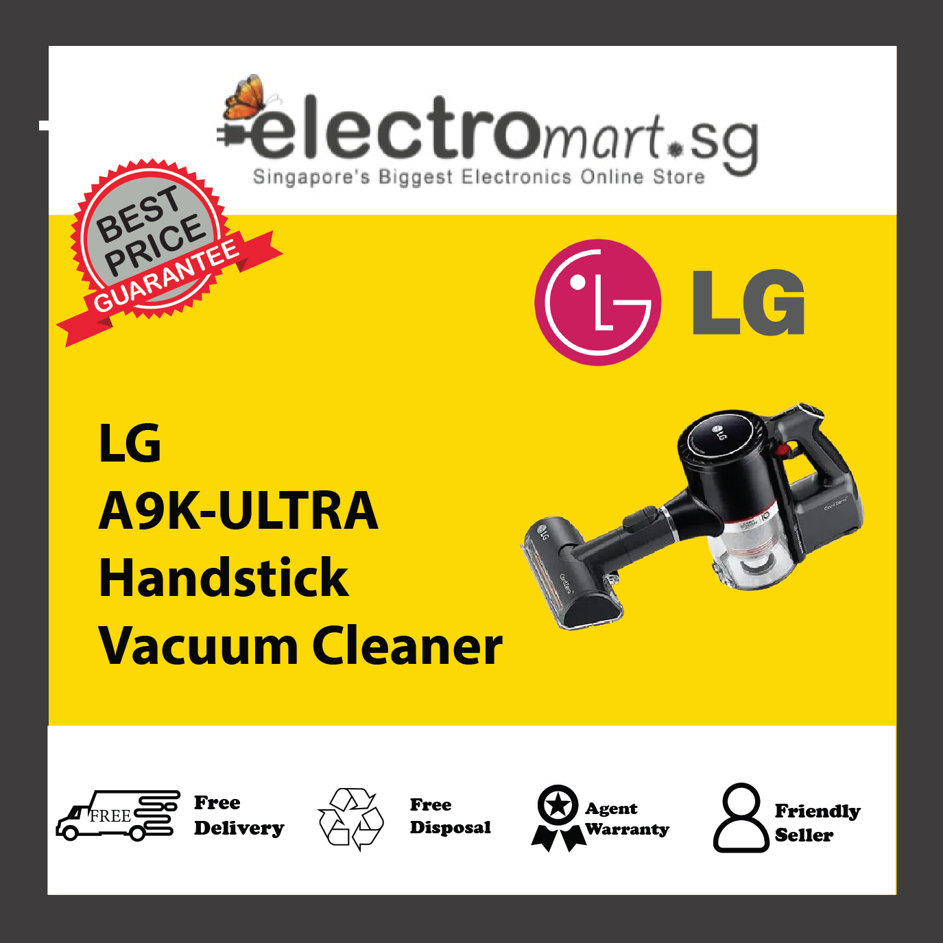 LG A9K-ULTRA CordZero™ A9Kompressor™ Cordless Handstick Vacuum