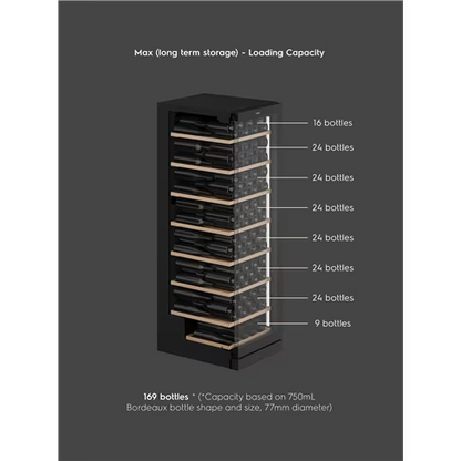 VINTEC VWS175FAB-X 169-Bottle Single Zone Wine Cabinet