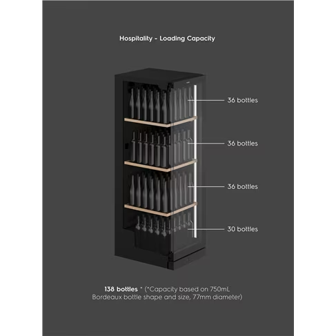 VINTEC VWS175FAB-X 169-Bottle Single Zone Wine Cabinet