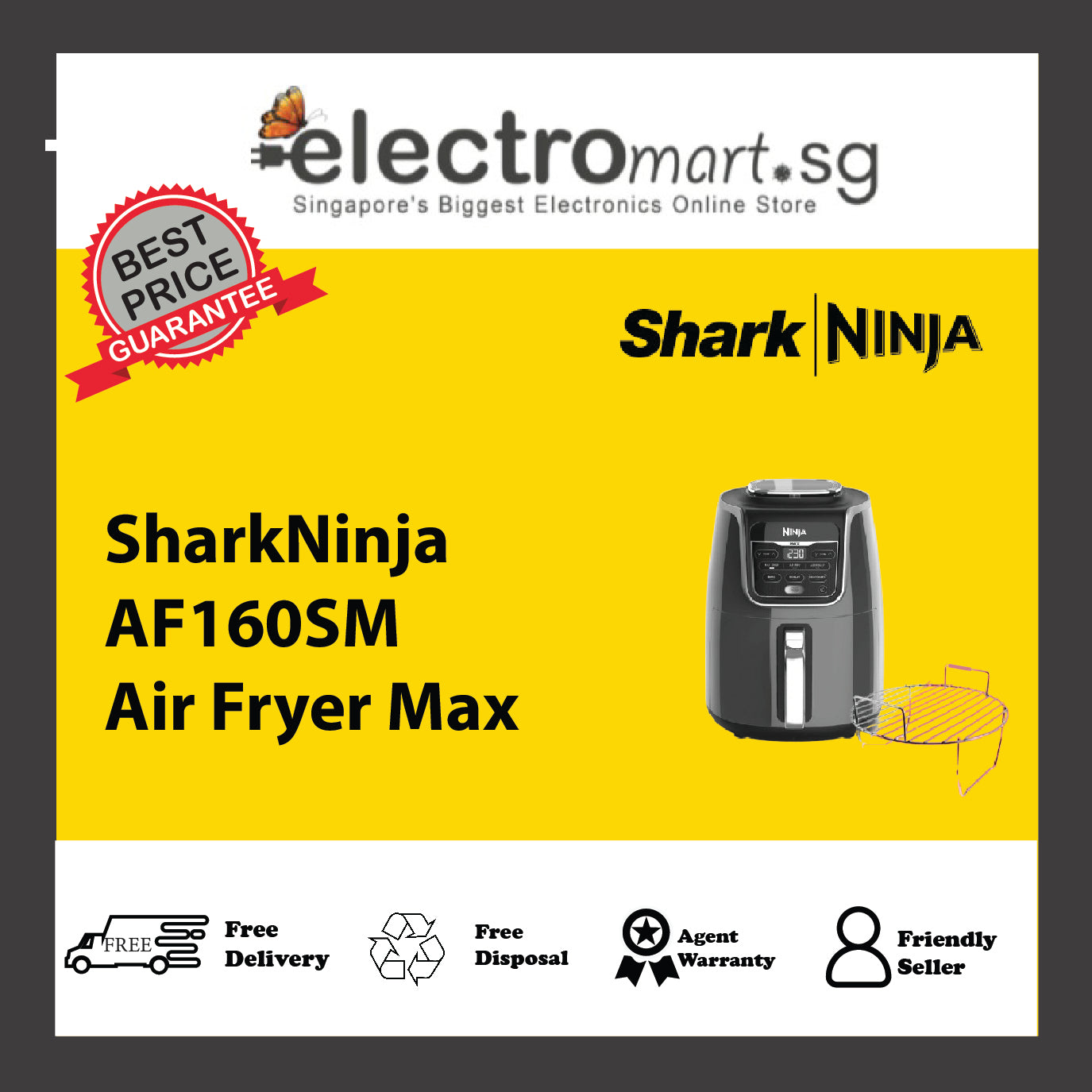 SharkNinja AF160SM Air Fryer Max