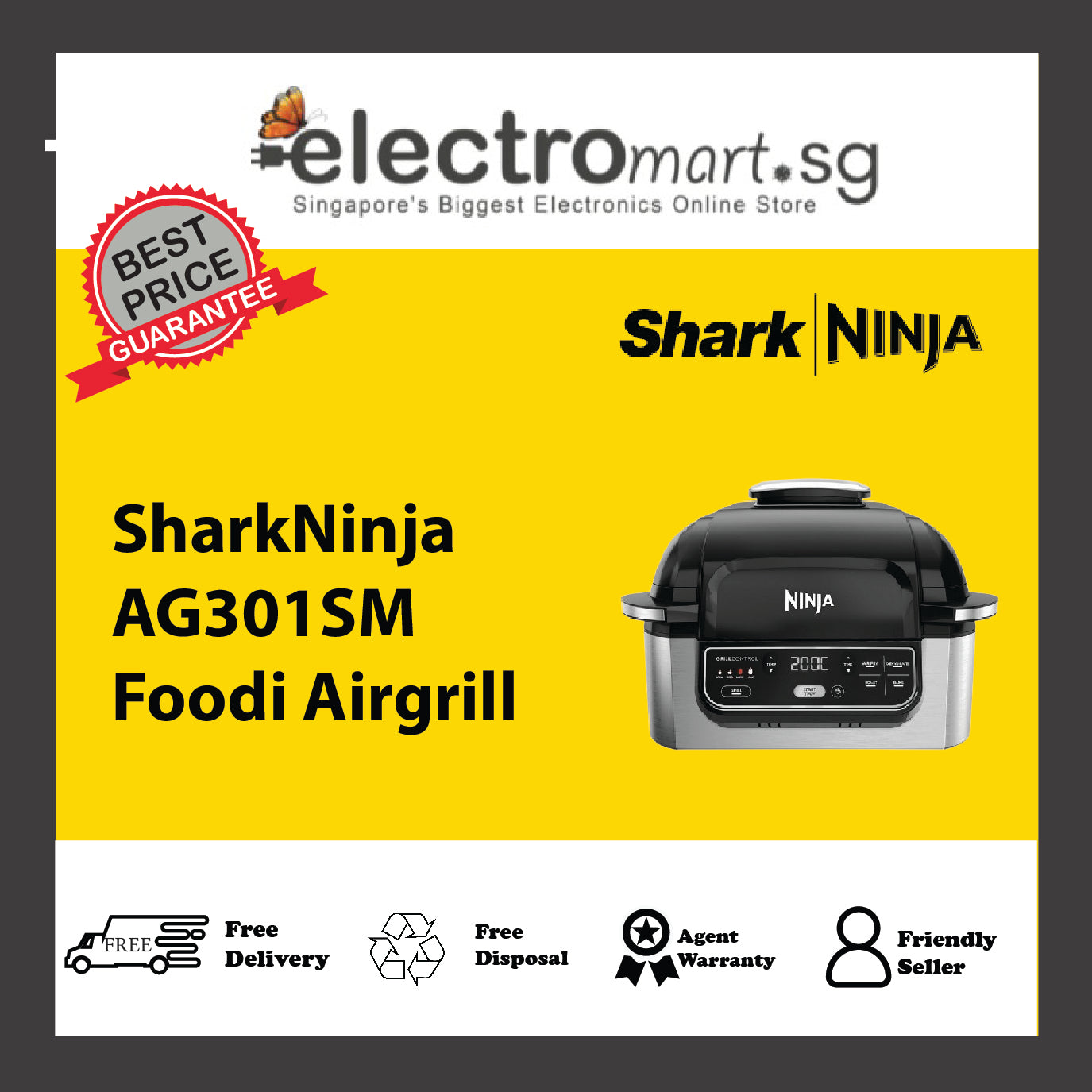SharkNinja AG301SM Foodi Airgrill