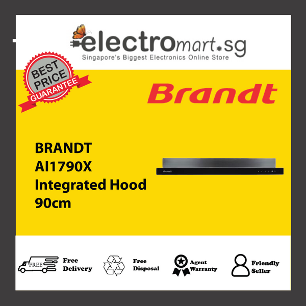 BRANDT AI1790X Integrated Hood 90cm