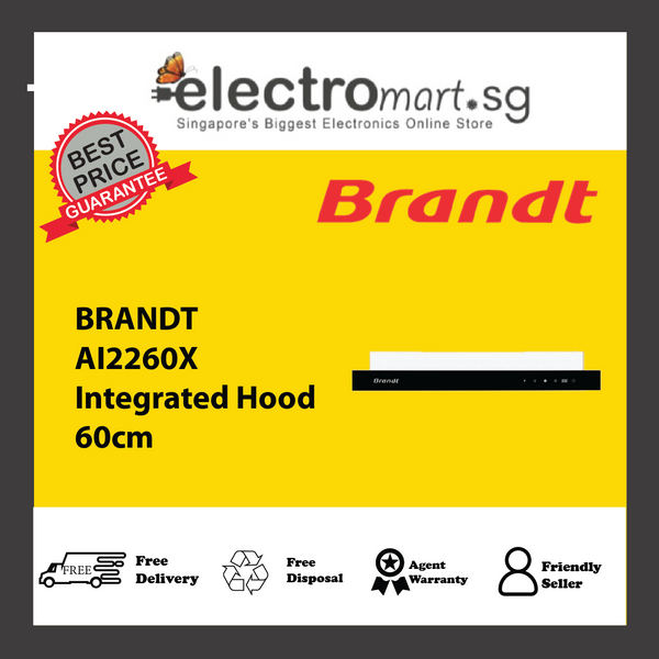 BRANDT AI2260X Integrated Hood 60cm