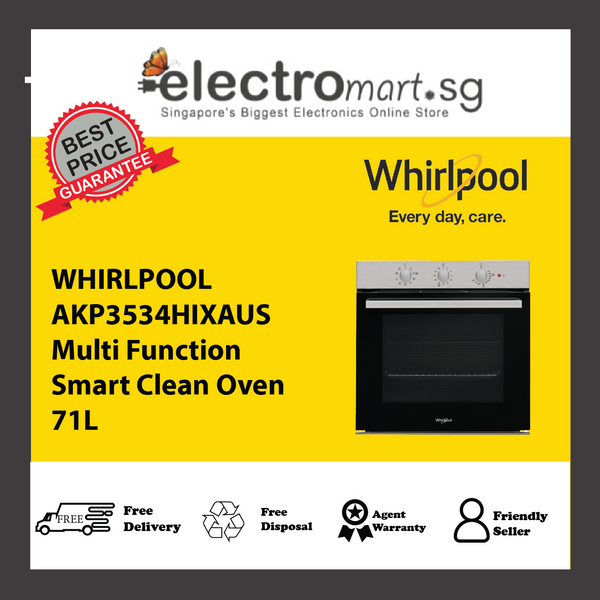 WHIRLPOOL AKP3534HIXAUS Multi Function  Smart Clean Oven 71L