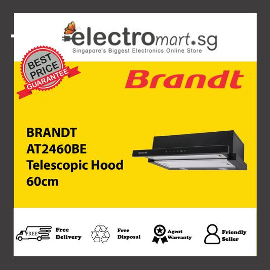 BRANDT AT2460BE Telescopic Hood 60cm