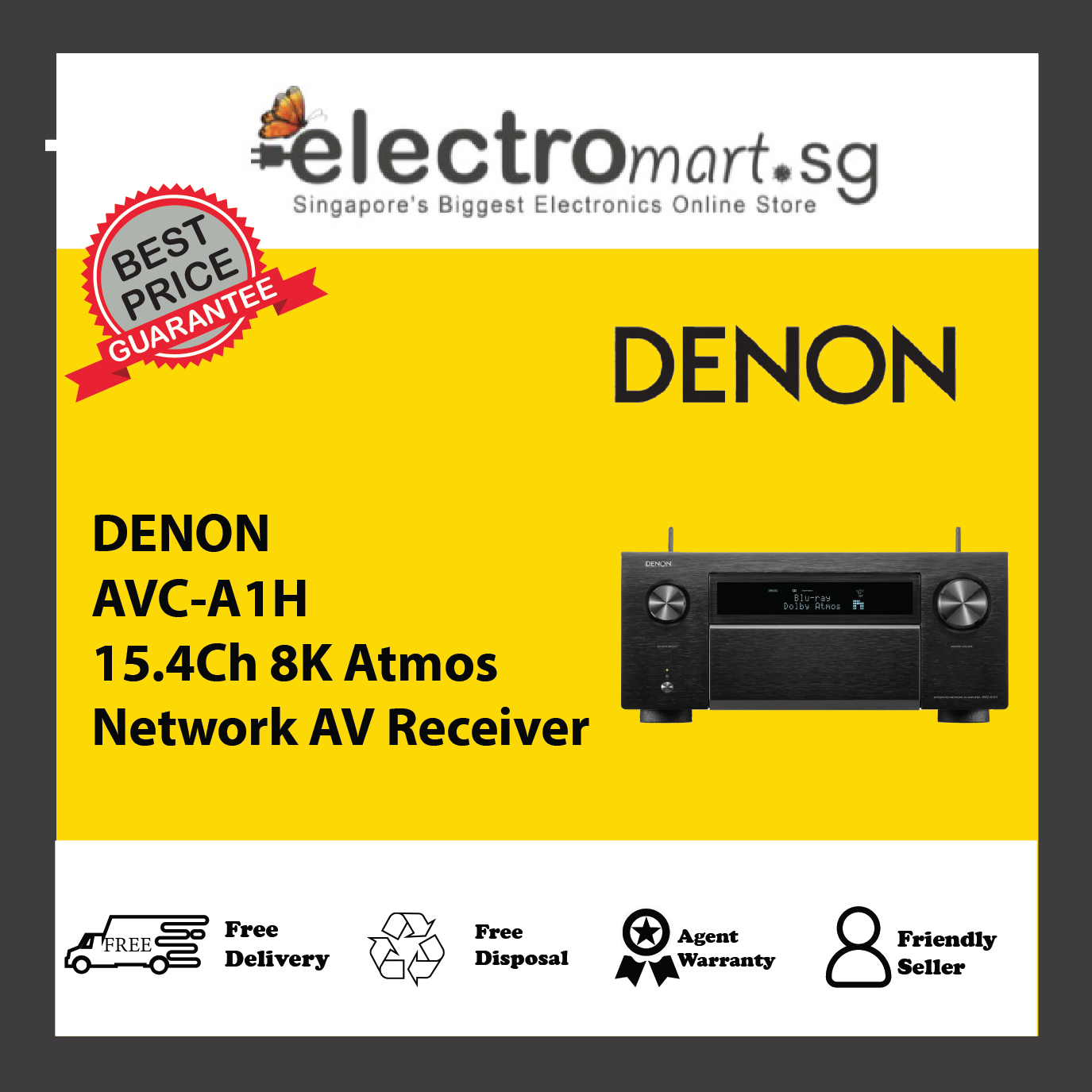 DENON AVC-A1H 15.4Ch 8K Atmos Network AV Receiver