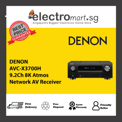 DENON AVC-X3700H 9.2Ch 8K Atmos Network AV Receiver