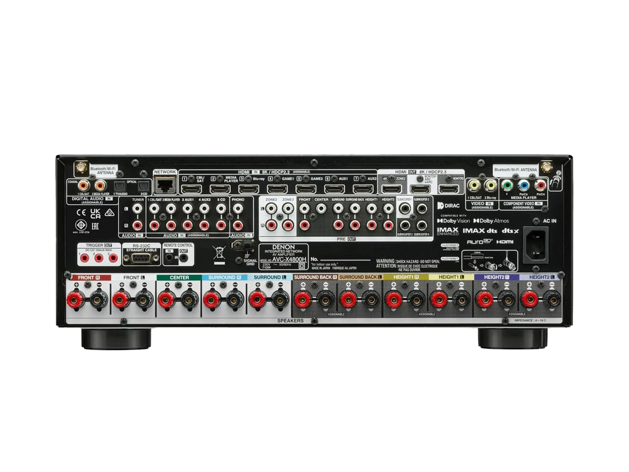 DENON AVC-X4800H 9.4Ch 8K Atmos Network AV Receiver