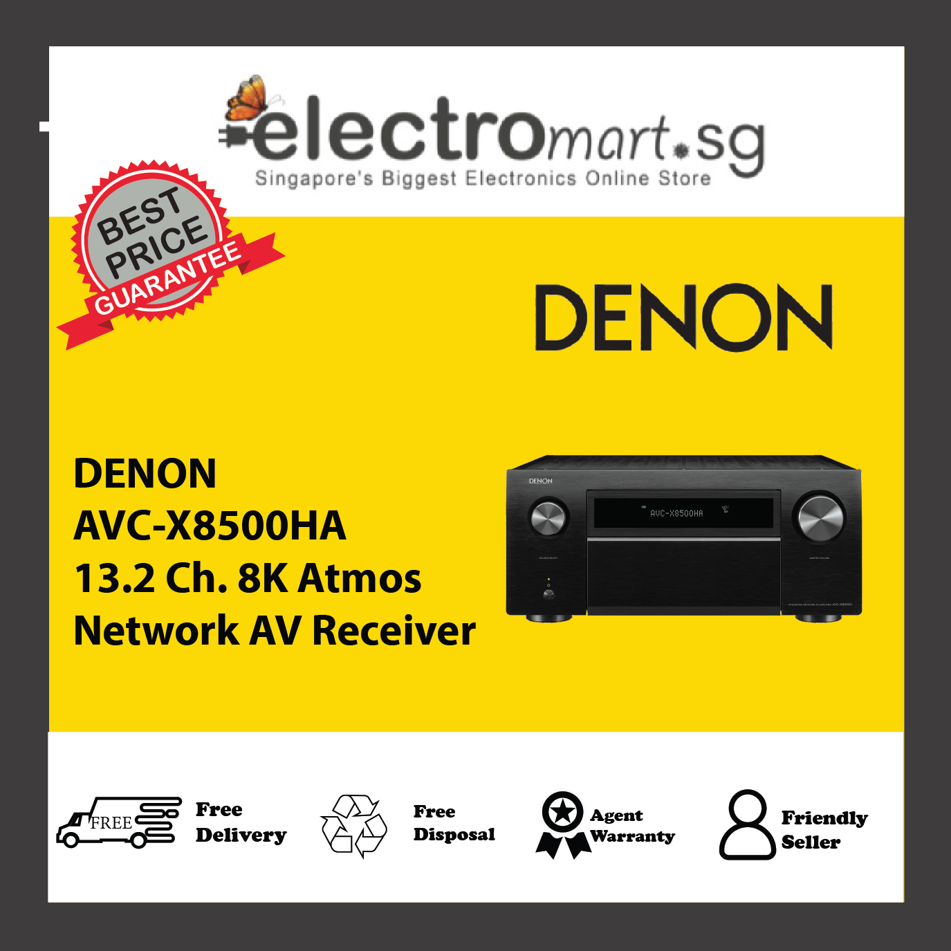 DENON AVC-X8500HA 13.2 Ch. 8K Atmos Network AV Receiver