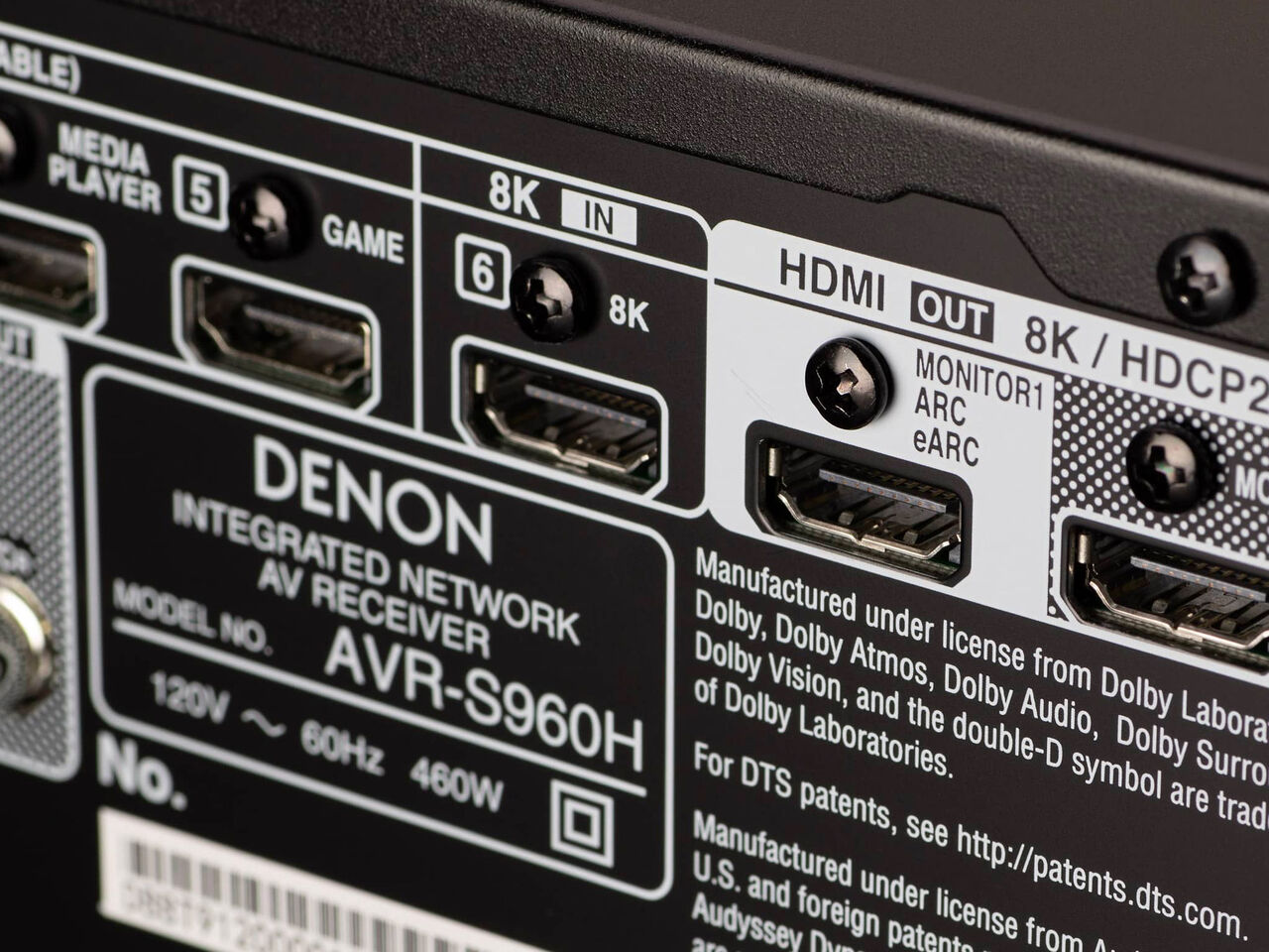DENON AVR-S960H 7.2 Ch. 145W 8K AV Receiver