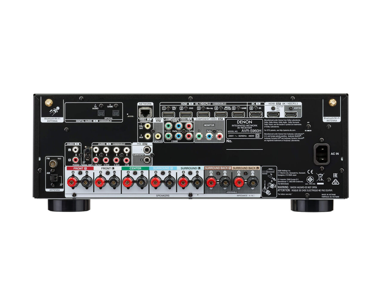 DENON AVR-S960H 7.2 Ch. 145W 8K AV Receiver