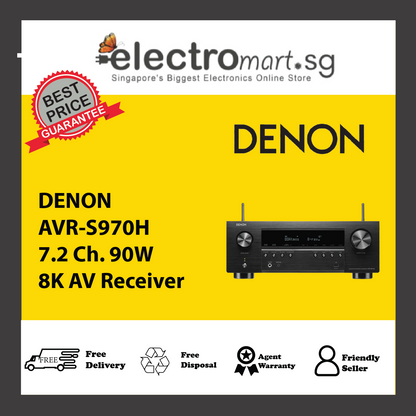 DENON AVR-S970H 7.2 Ch. 90W 8K AV Receiver