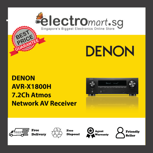 DENON AVR-X1800H 7.2Ch Atmos Network AV Receiver