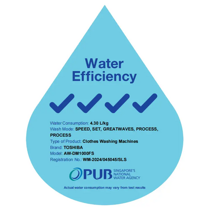 TOSHIBA AW-DM1000FS(MK) Top Load Washing Machine 9kg