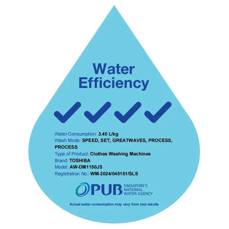 TOSHIBA AW-DM1150JS(MK) Top Load Washing Machine 10.5kg