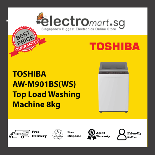 TOSHIBA AW-M901BS(WS) Top Load Washing Machine 8kg