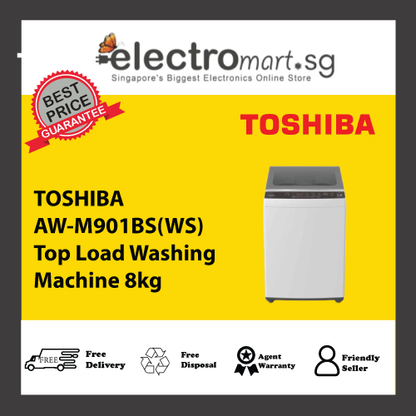 TOSHIBA AW-M901BS(WS) Top Load Washing Machine 8kg