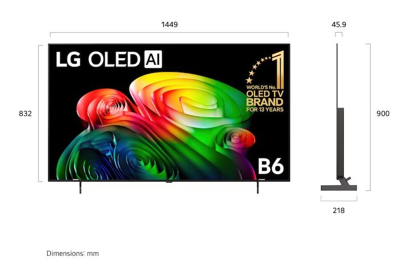 LG OLED65B6PSA OLED AI B6 4K Smart TV 65inch