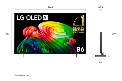 LG OLED65B6PSA OLED AI B6 4K Smart TV 65inch