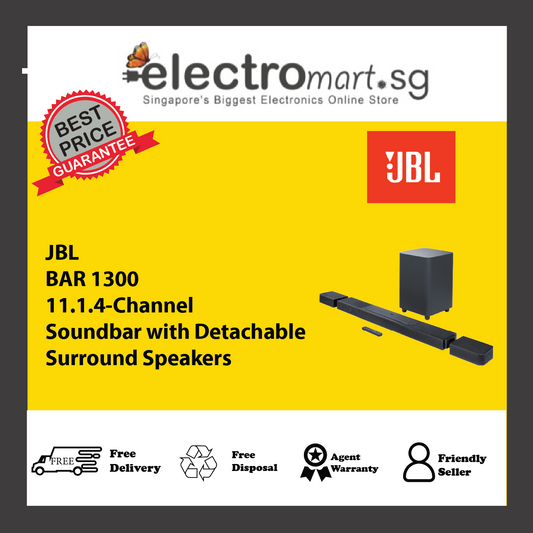 JBL BAR 1300 11.1.4-Channel Soundbar with Detachable Surround Speakers