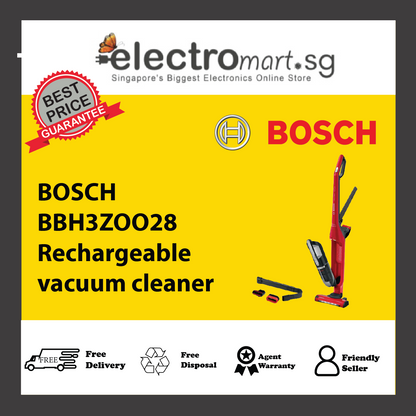 BOSCH BBH 3ZOO28 Series 4 Rechargeable vacuum cleaner Flexxo Gen2 28Vmax ProAnimal Red