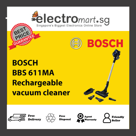 BOSCH BBS 611MA Rechargeable vacuum cleaner Unlimited 6 Blue