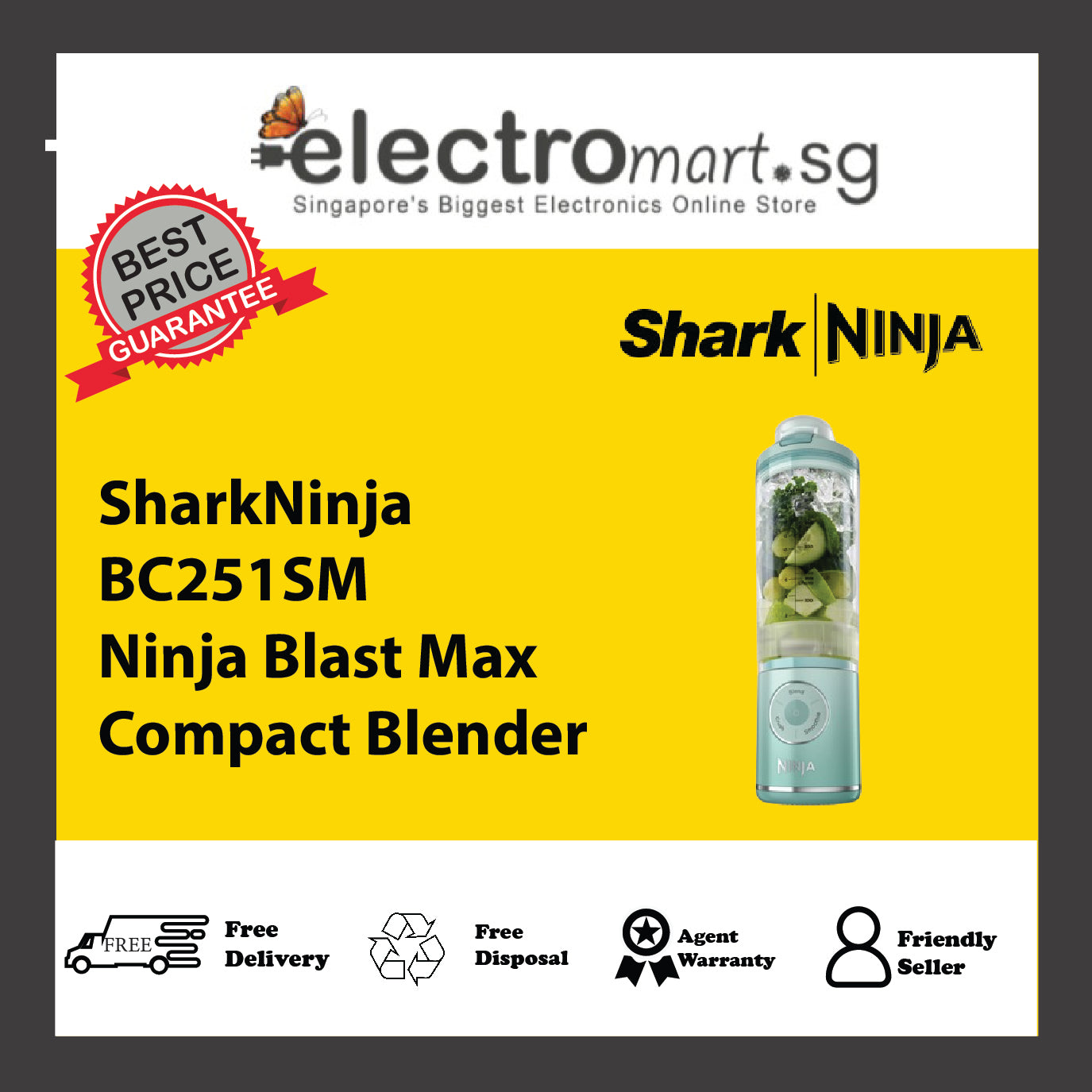 SharkNinja BC251SM Ninja Blast Max Compact Blender