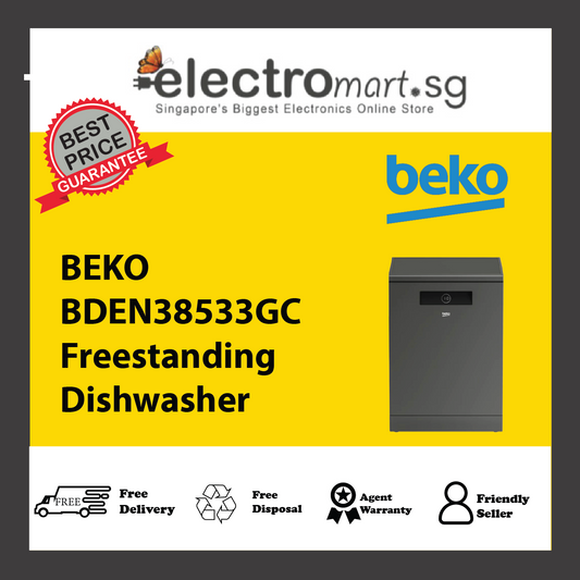 BEKO BDEN38533GC 15‑Place Freestanding Dishwasher