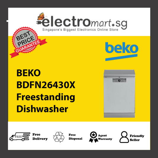 BEKO BDFN26430X 14‑Place Freestanding Dishwasher
