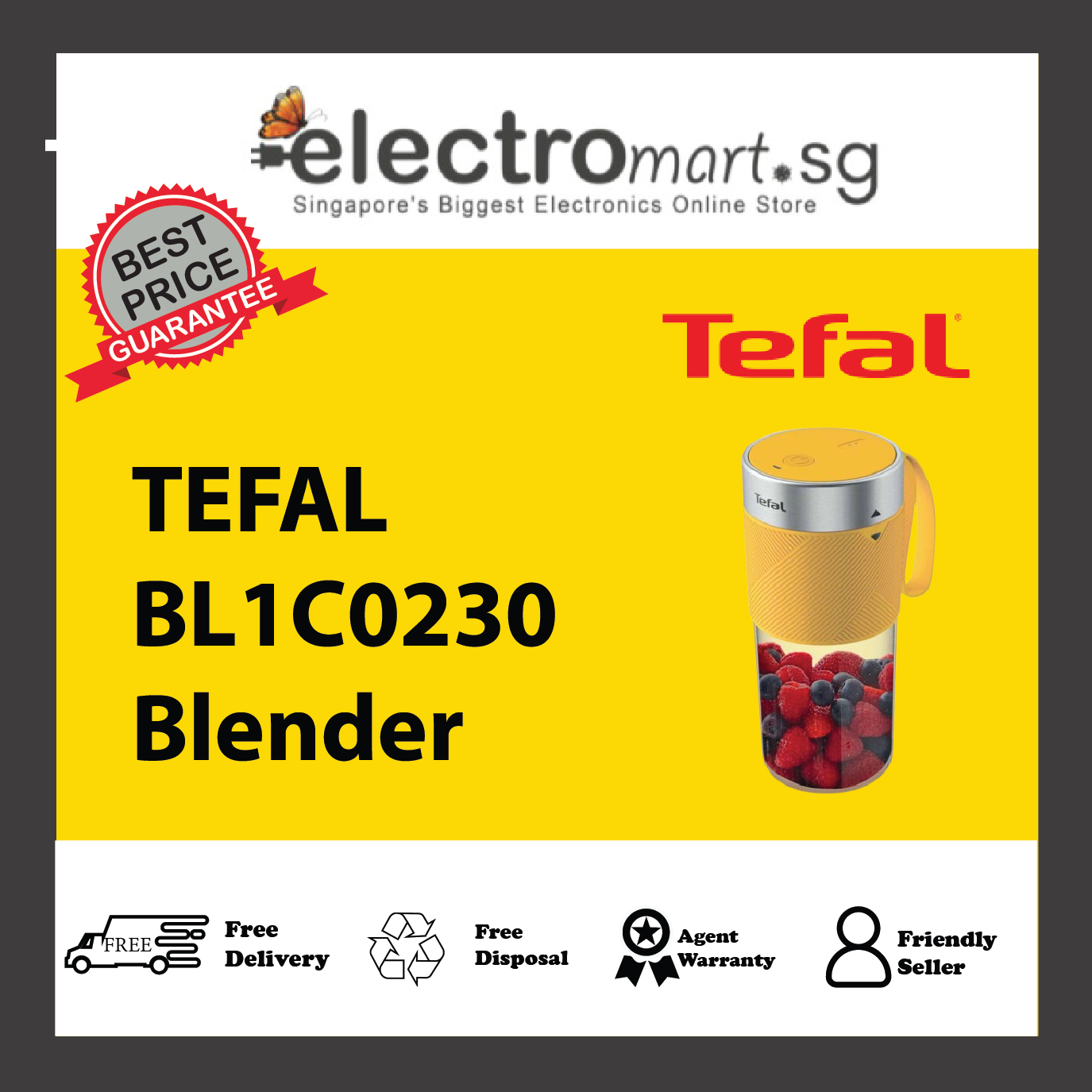 TEFAL BL1C0230 LightMix On-The-Go Personal Blender