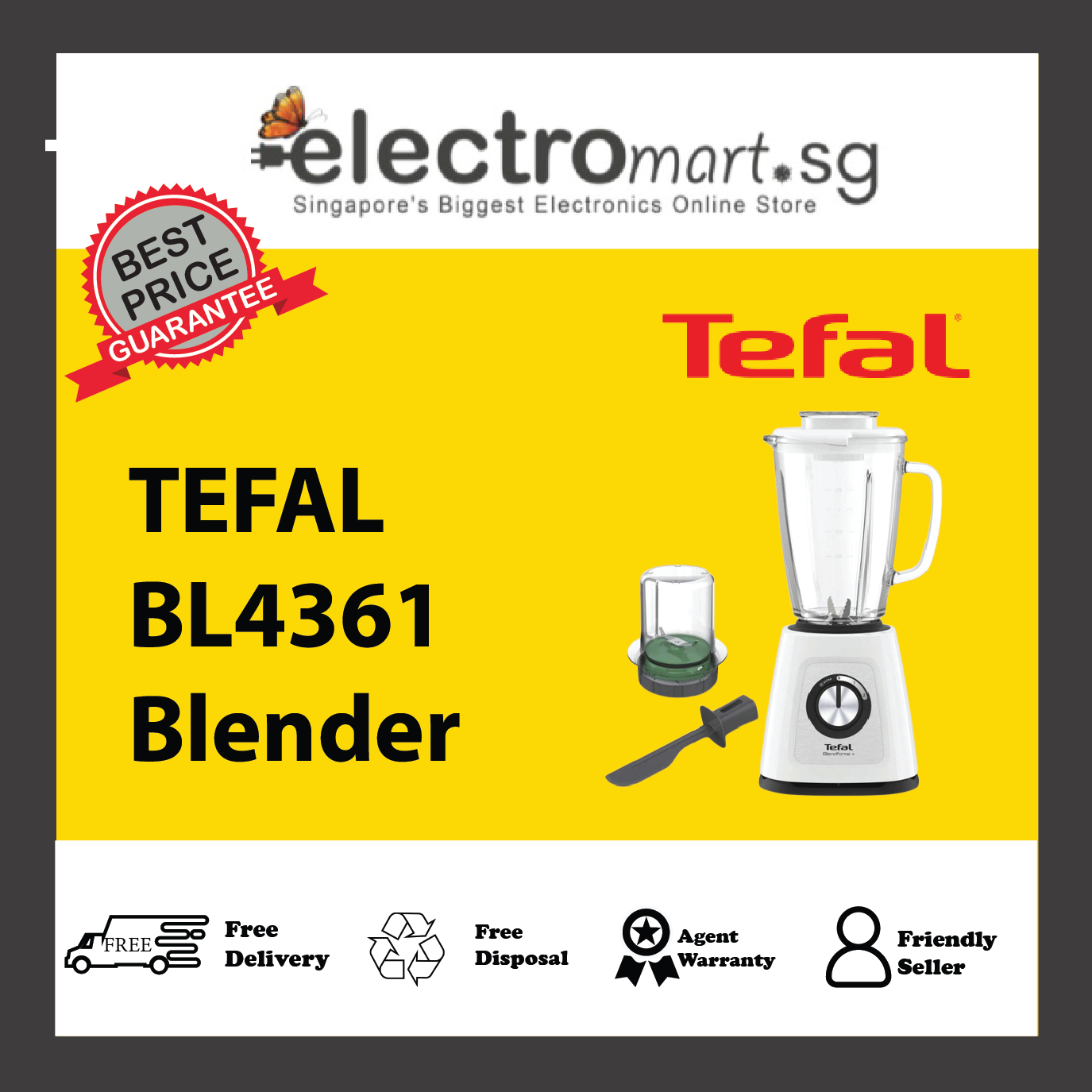 TEFAL BL4361 Blendforce Glass Blender