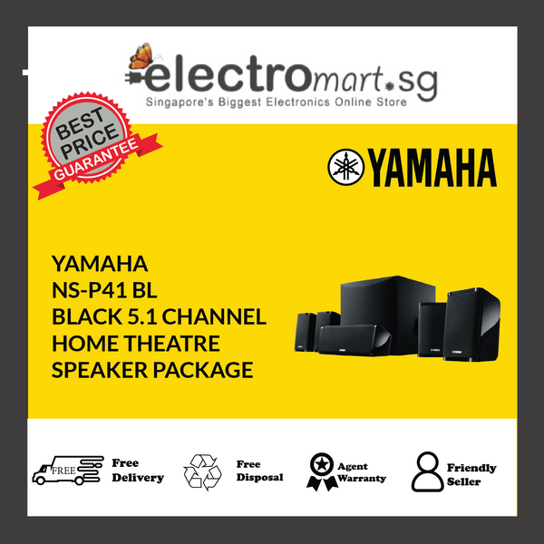 YAMAHA NS-P41 BL BLACK 5.1 CHANNEL  HOME THEATRE  SPEAKER PACKAGE