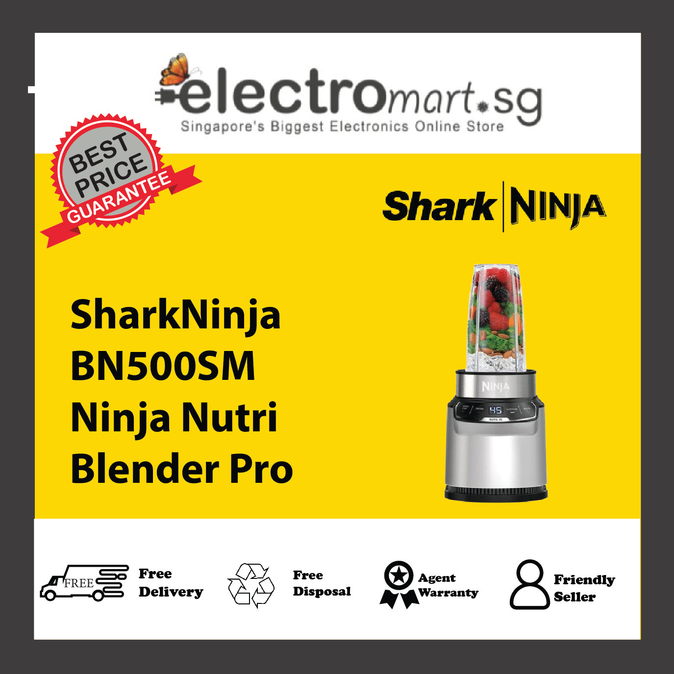 SharkNinja BN500SM Ninja Nutri Blender Pro