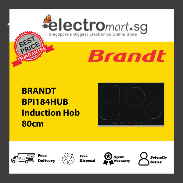 BRANDT BPI184HUB Induction Hob 80cm