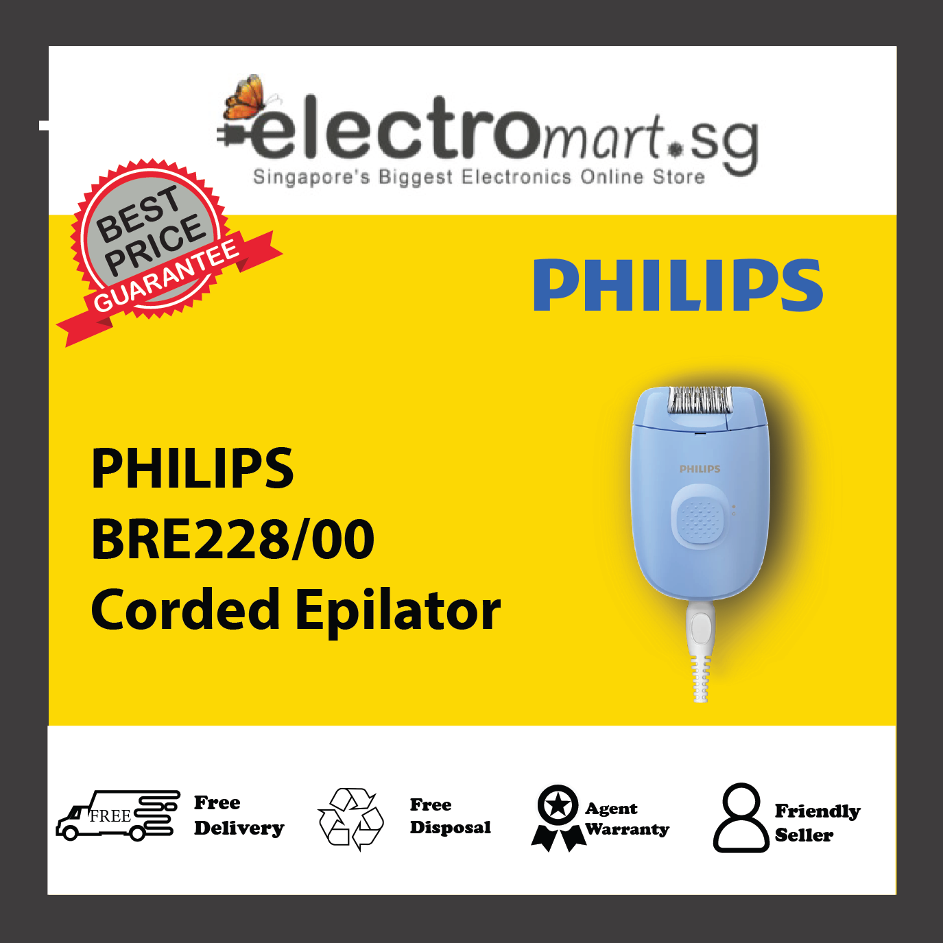 PHILIPS BRE228/00 Corded Epilator