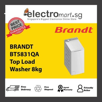 BRANDT BT5831QA Top Load  Washer 8kg
